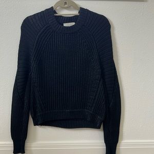 3.1 Phillip Lim black round neck long sleeve chunky sweater. Size S